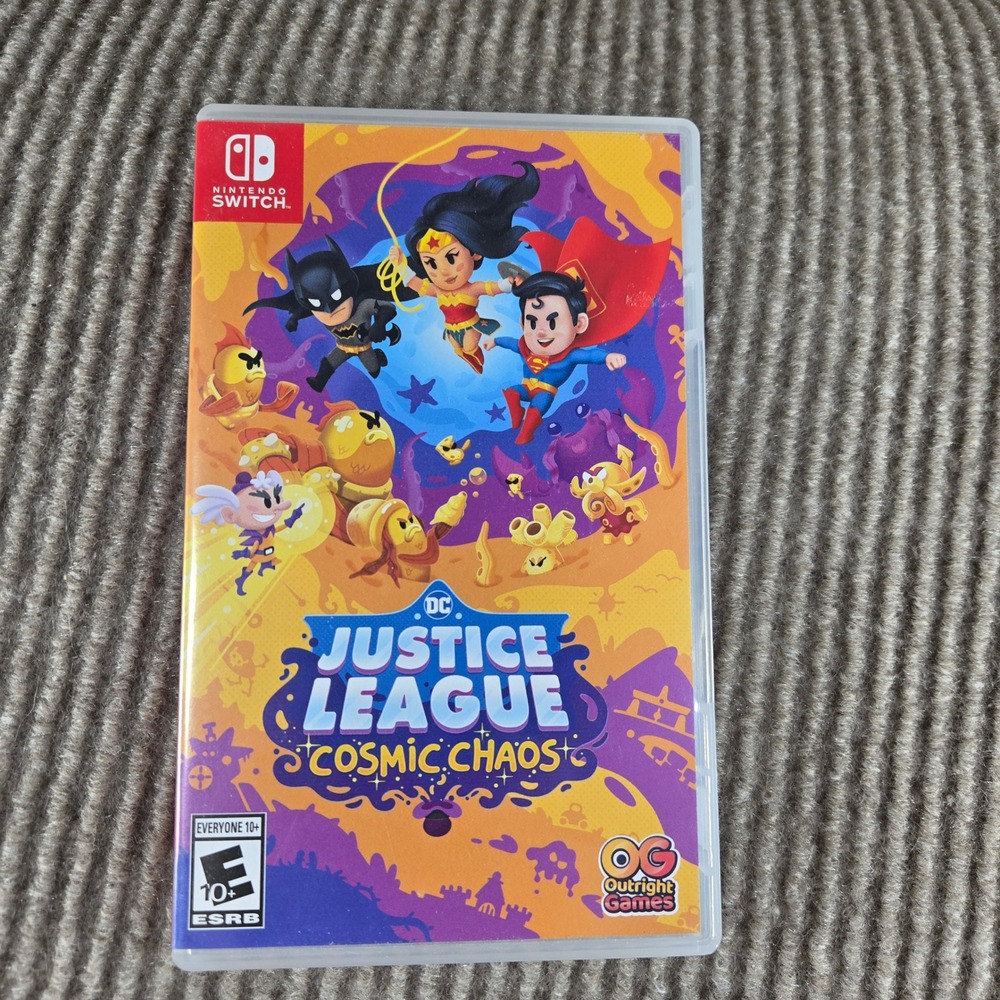 Nintendo Switch DC Justice League Cosmic Chaos Superman Keychain Game